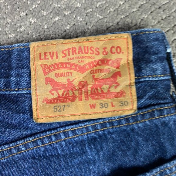 Levi's 527 Bootcut Jeans Men's 30 x 30 Blue Hemp Cotton Stretch Boot Cut - Picture 7 of 14